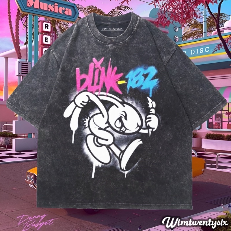 BLINK 182 OBVIOUS WASHING VINTAGE TEE (เสื้อยืดโอเวอร์ไซส์)