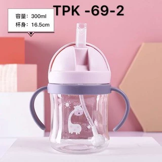 แก้วน้ำ แก้วน้ำเด็กหัดดื่ม ลายการ์ตูน ขนาด 250 ml.TPK-69