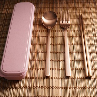 ชุดช้อน ส้อม ตะเกียบ Cuisine Scepter™ Food Grade Stainless แถมกล่อง Bio Plastic