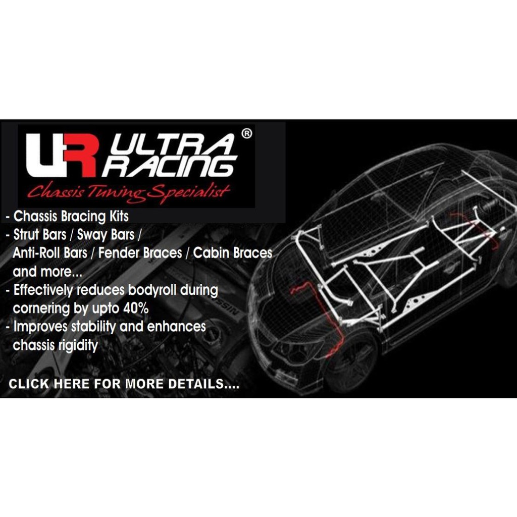 Toyota Vios 2016 NCP150 CVT 2NR-FE บาร์ค้ําหน้า 2 จุด Ultra Racing TW2-3749 ราคา ถูกที่สุด ดีลบีเคเค แกลเลอรีภาพที่ 2