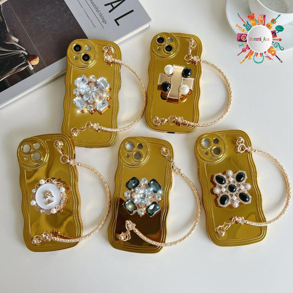 DA3647 GC25 - GC29 เคส Wave รุ่นโทรศัพท์ Grip 3d Stand Gold สําหรับ Infinix 6 HD DA3647