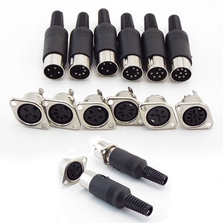 ซ็อกเก็ตเชื่อมต่อ Din 3 4 5 6 7 8 Pin Core Male Plug