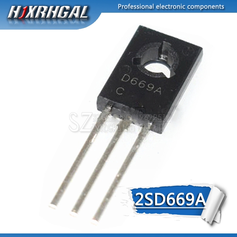 10 ชิ้น 2SD669A TO126 2SD669 D669A D669 TO-126 ทรานซิสเตอร์ Triode
