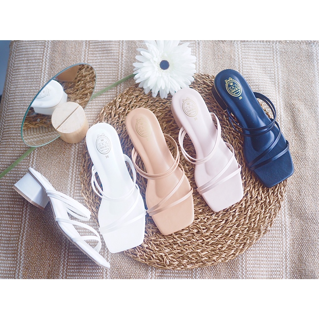 ( พร้อมส่ง)มีเก็บเงินปลายทางSz.36-45(มีbigsize) รองเท้าส้นสูงสไตล์เกาหลี ใส่สวยดูดี ใส่สบายมากค่ะ
