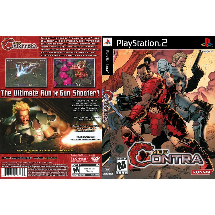 NEO CONTRA [PS2 US : DVD5 1 Disc]