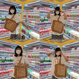 #พร้อมส่ง กระเป๋าผ้า Pancake Tote bag 1 8 0 .-🥞🪞