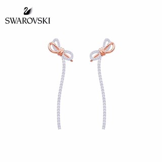 [ของแท้] Swarovski Rose Gold INFINITY Love 8 คํา ต่างหู 5512625