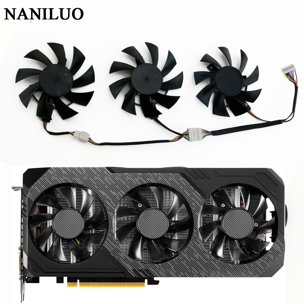 75MM 7Pin FD8015U12D GTX1660 RX5700 RX5700XT สําหรับ ASUS GTX 1660Ti 1660super RX 5700 XT TUF X3 OC 