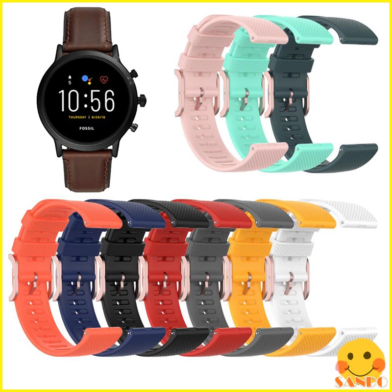 Fossil Julianna HR Gen 5/The Carlyle HR Gen 5/Garrett HR Gen 5 SmartWatch สายซิลิโคนอ่อนนุ่มสมาร์ทนา