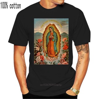 [S-5XL]เสื้อยืด พิมพ์ลาย Virgin Mary คุณภาพสูง สีดํา แฟชั่นฤดูร้อน สําหรับผู้ชาย 716110