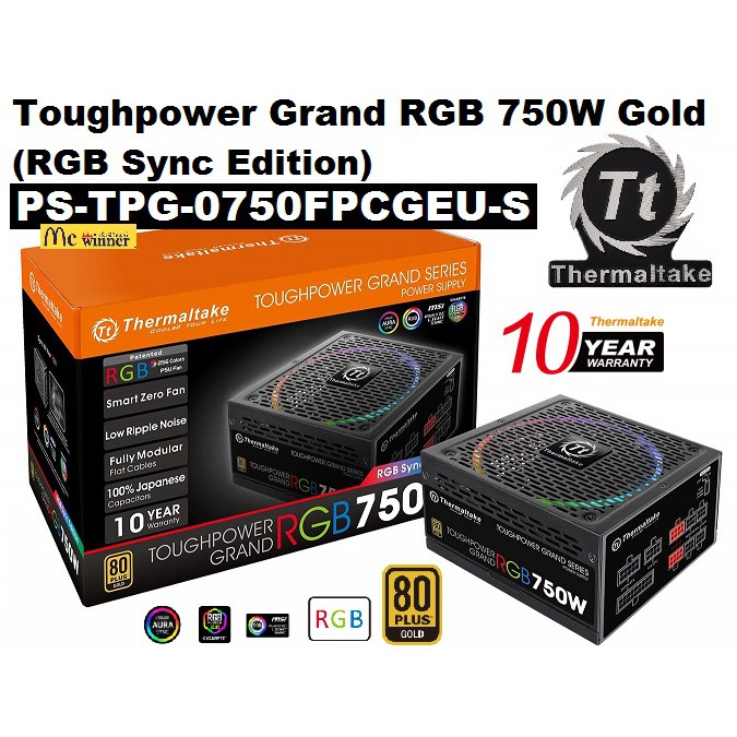 POWER SUPPLY (อุปกรณ์จ่ายไฟ) THERMALTAKE Toughpower Grand RGB 750W Gold ...