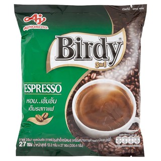 ✨นาทีทอง✨ เบอร์ดี้ เอสเปรสโซ 3อิน1 กาแฟปรุงสำเร็จชนิดผง 13.2กรัม x 27 ซอง Birdy Espresso 3 in 1 Instant Coffee Powder 13