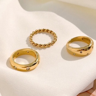 TIMI NEW gold gem rings แหวนทั้งหมด3รุ่น เบอร์6-7