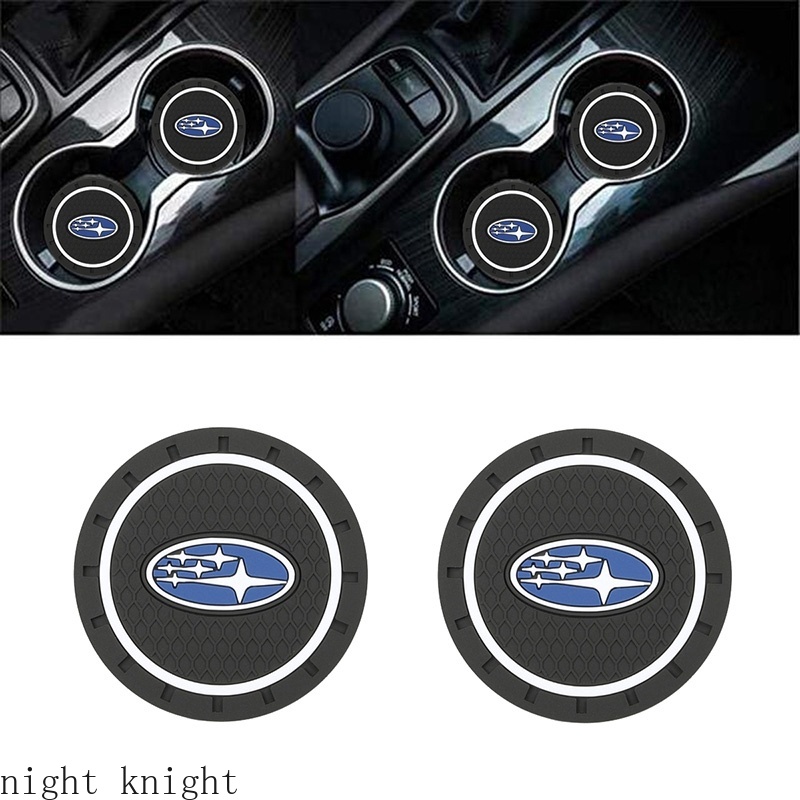 แผ่นซิลิกาเจลรองแก้วน้ํา กันลื่น สําหรับตกแต่งภายในรถยนต์ Subaru Legacy Outback Forester Impreza WRX BRZ Subaru XV 2 ชิ้น
