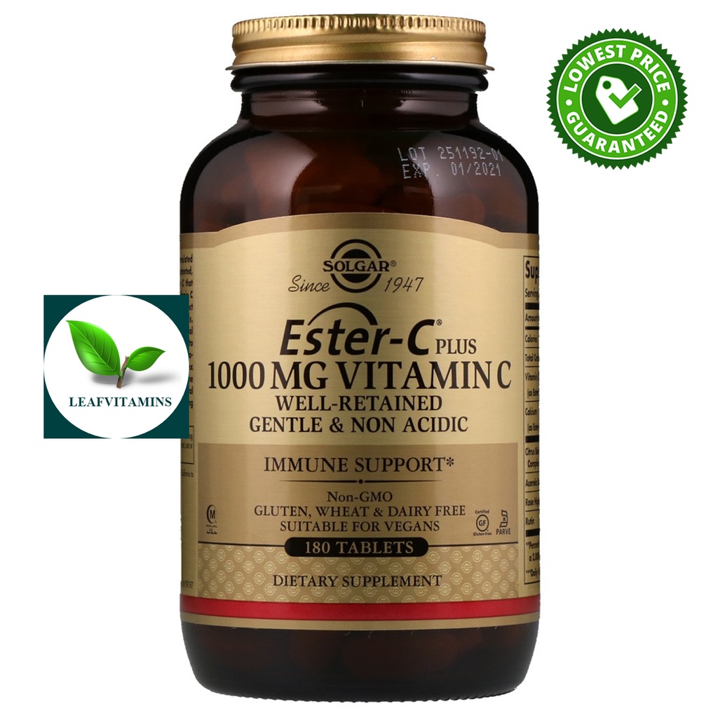 Solgar Ester-C Plus Vitamin C -1,000 mg /180 Tablets