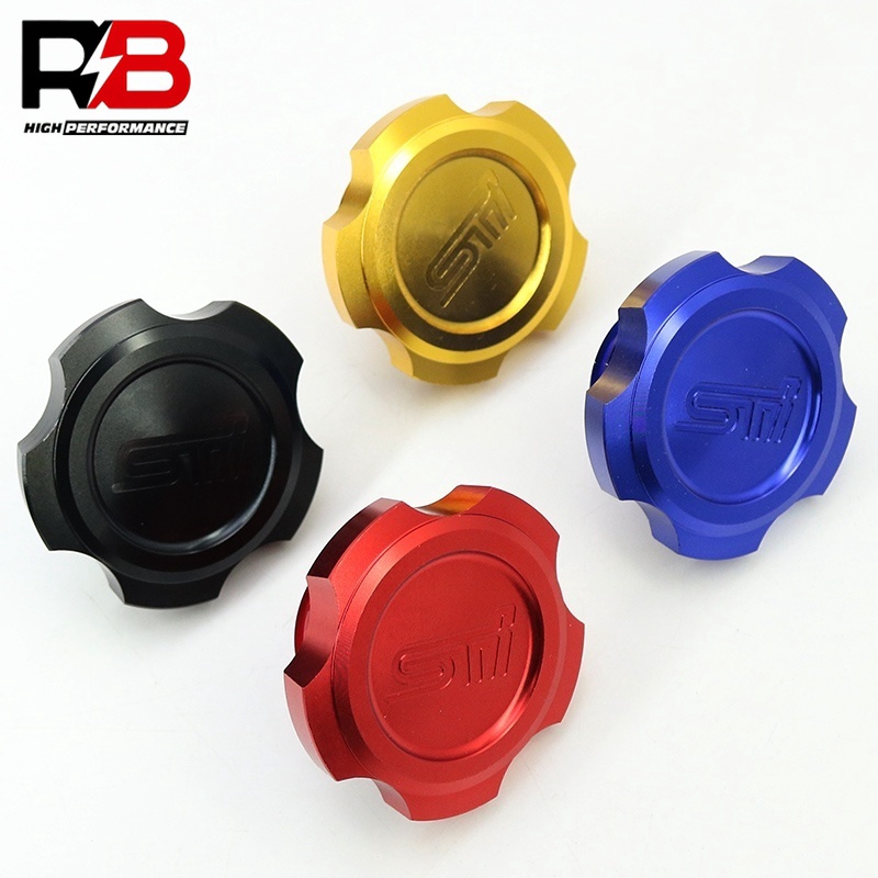 จัดแต่งทรงผมรถ STI อลูมิเนียมฝาครอบน้ํามันเครื่องการใช้ Filler ถังสําหรับ Subaru XV WRX Legacy Outback Impreza Forester - รูปที่ 2