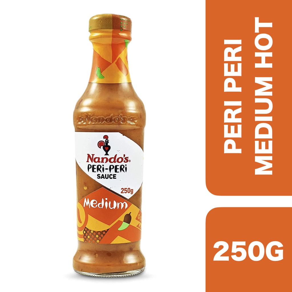 Nandos Peri-Peri Sauce Medium 250g ++ นันดอส ซอสเปริ-เปริ ขนาดกลาง 250 กรัม