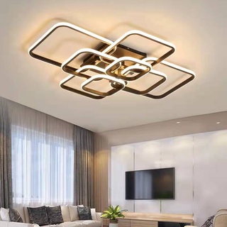 【รีโมตหรี่แสงได้】โคมไฟเพดาน LED โคมไฟห้องนั่งเล่น โคมระย้าที่เรียบง่ายทันสมัยห้องนอนเพดานโคมไฟจี้ โคมไฟติดเพดาน