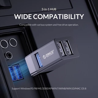 Orico อลูมิเนียม USB 3.0 Hub โน้ตบุ๊คไร้สาย USB Splitter3 ใน 1 แล็ปท็อป Extender PC คอมพิวเตอร์สําหรับแล็ปท็อปอุปกรณ์เสริม (MINI-U32)