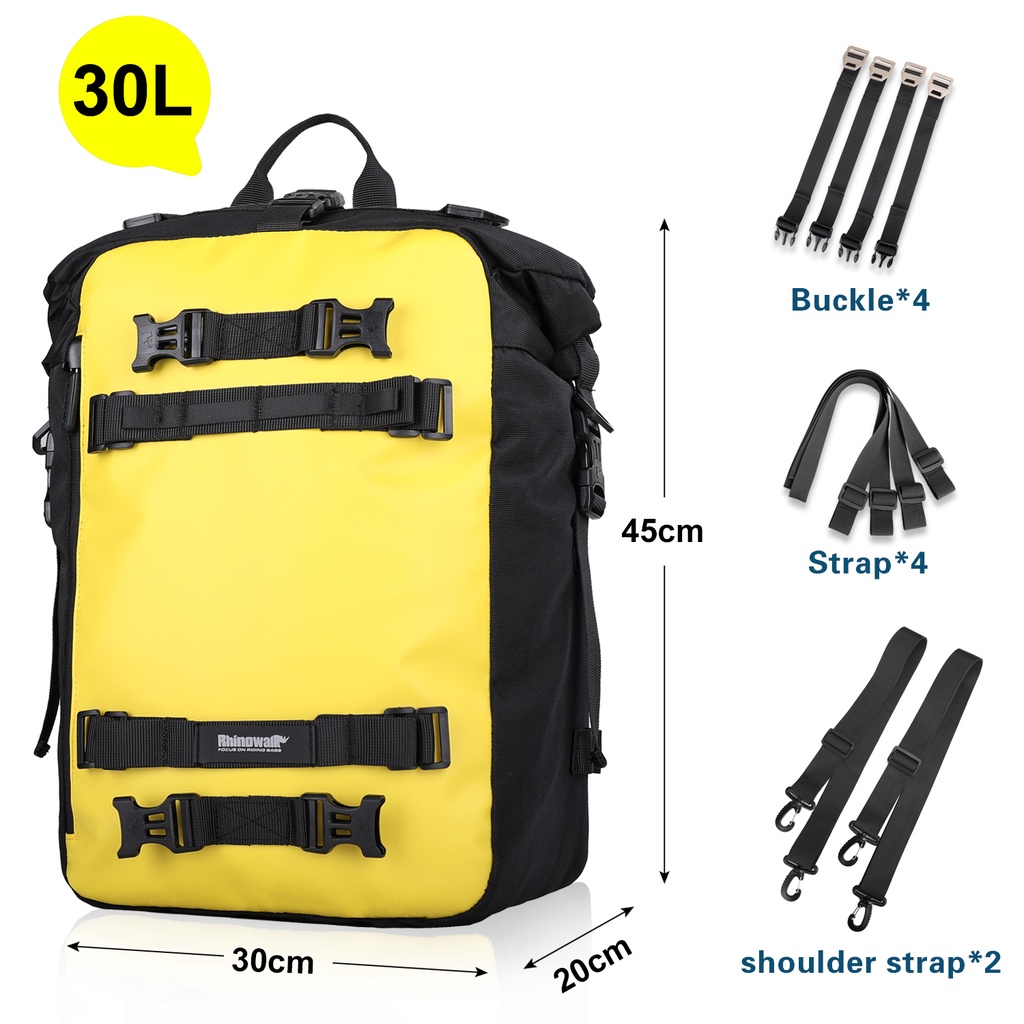 Rhinowalk Motorcycle Bag Waterproof Inner Bag Saddle Bags Luggage 10L-20L- 30L Tail Bag Multi-function Outdoor Riding B | Shopee Thailand