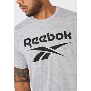 Reebok เสื้อยืดแขนสั้น ผ้าฝ้าย พิมพ์ลาย สําหรับออกกําลังกาย วิ่ง เล่นเบสบอลS-5XL