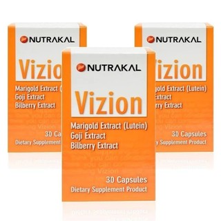 NUTRAKAL Vizion ชะลอการเสื่อมของตา ลดการเกิดต้อกระจก (30 แคปซูล) x 3 กล่อง