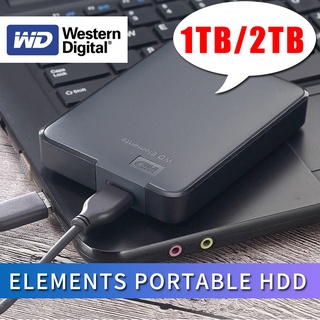 ที่เก็บข้อมูลแบบพกพา！Western Digital Harddisk 2TB/1TB เอ็กซ์เทอนอล ฮาร์ดดิสก์ External HardDisk HDD Hard Drives
