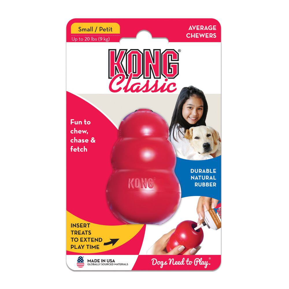 KONG ของเล่นสุนัข Classic ช่วยในการฝึกทักษะ ฝึกสมาธิ