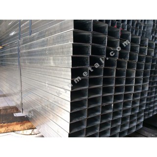 เหล็กกล่องไม้ขีดกัลวาไนซ์ (Gi) 75x 38 มม.+/- ยาว 2.0 เมตร x 3 ท่อน ทนสนิม ไม่ต้องทาสี