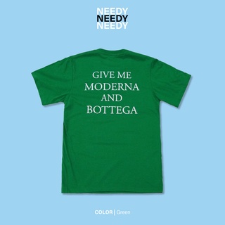 เสื้อยืดพิมพ์ลาย GIVE ME MODERNA AND BOTTEGA สีเขียว