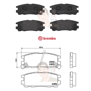 P59 021B ผ้าเบรก R (แท้ BREMBO รุ่น Black) ISUZU ทรูปเปอร์ Trooper 3.0 3.2 3.5 3.8 ปี93-&gt;