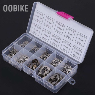 แหวนสแตนเลส E-Ring Assortment M1.5-M10 สําหรับจักรยาน 200ชิ้น