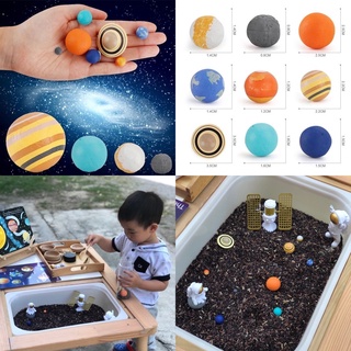 Sensory play โมเดลจำลองระบบสุริยะจักรวาล9pcs (พร้อมส่ง)