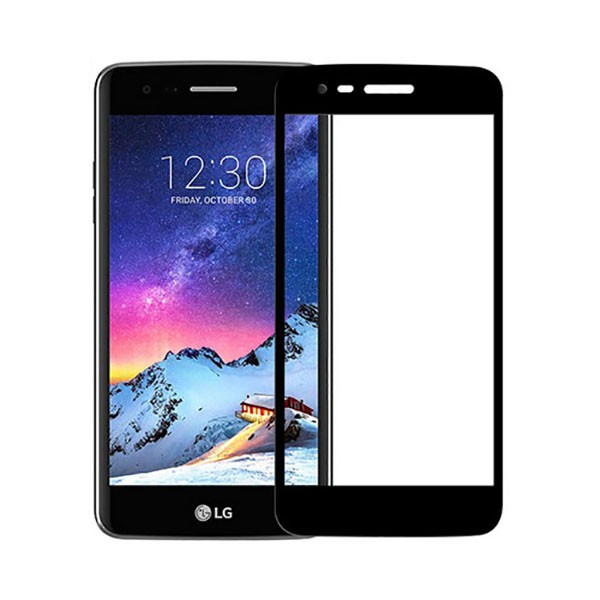 Grace LG K8 2017 / X240 - กระจกนิรภัยแบบเต็มหน้าจอ - ปลายสีดํา