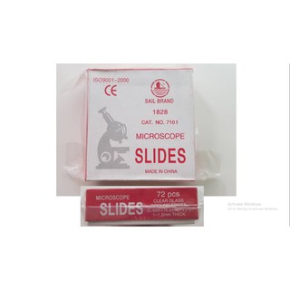 สไลด์ใส กระจกสไลด์แบบใส แผ่นสไลด์ใส SAIL สีแดง SLIDE