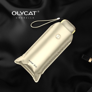 Olycat ใหม่ ร่มกันแดด แบบแบน หรูหรา ป้องกันรังสียูวี ไทเทเนียม กระเป๋าเงิน ร่มมินิ ฝน ผู้หญิง เดินทาง เย็นลง ฤดูร้อน ร่มกันแดด 6K