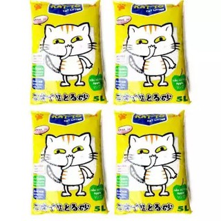 *ส่งฟรี* Kat-to ทรายแมวเบนโตไนท์ แคทโตะ 5L**4 ถุง (คละกลิ่นได้) ทรายแมว