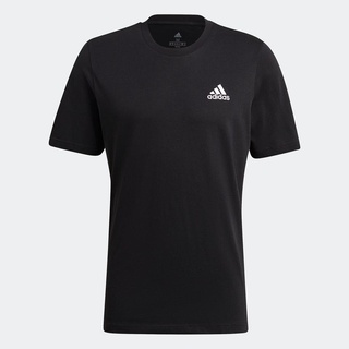 adidas เสื้อยืด Essentials Embroidered Small Logo ผู้ชาย สีดำ GK9639 เสื้อยืดคอกลมผ้าฝ้าย