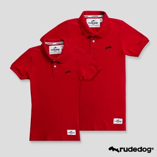 Rudedog เสื้อโปโลชาย/หญิง สีแดง รุ่น Backslash (ราคาต่อตัว)