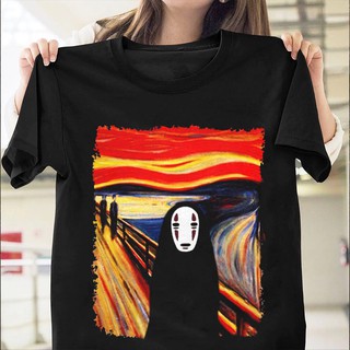 เสื้อยืดลายกราฟฟิก spirited away no faceS-5XL