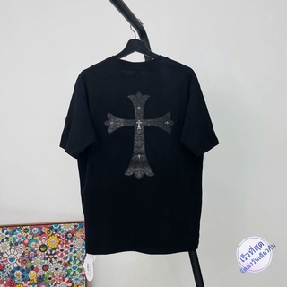 ราคาดีที่สุด CHROME HEARTS PRINT T-SHIRT [ใหม่] โลโก้ไม่ใช่หนังต้องมีขนาดเต็ม S-3XL