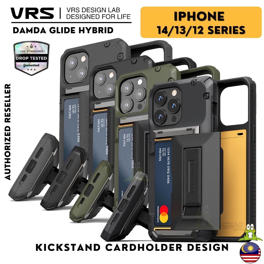Vrs DAAMDA GLIDE HYBRID เคสโทรศัพท์สําหรับ iPhone 14 Plus 13 12 Pro Max ทหารกันกระแทก TPU ขาตั้งการ์ดเคสโทรศัพท์