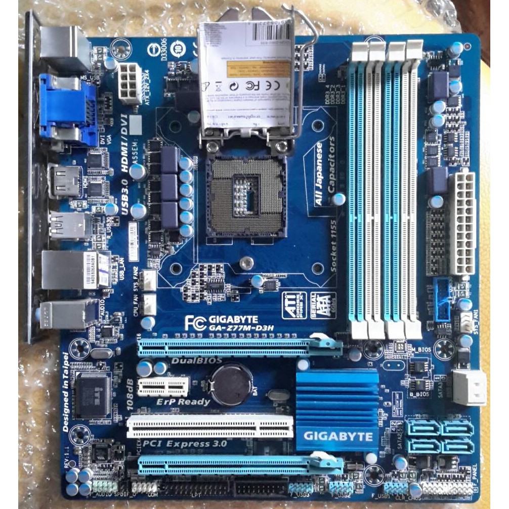 Mainboard Gigabyte GA-Z77M-D3H Socket 1155 Support CPU Celeron Dual Core G Family / Core I3/I5/I7 Ge