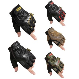 ถุงมือขับมอเตอร์ไซค์ ถุงมือยุทธวิถี ครึ่งนิ้ว mechanix 04