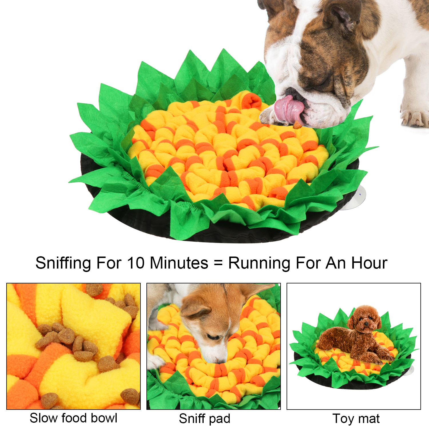 medium and large- dog enrichment toy and slow feeder small Snuffle mats