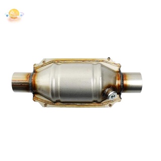 Inlet/Outlet Universal Catalytic Converter, with O2 Port &amp; Heat Shield 53004 Car Stainless Steel Catalytic Converter