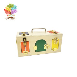 Treeyear Montessori Lock Box ของเล่นเกมฝึกสมองสําหรับเด็ก