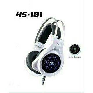 ​หูฟัง HeadSet MD-TECH​ (HS-101)​ โดดเด่นด้วย ไฟ LED ด้านข้าง 7สี เปลี่ยนสีอัตโนมัติ (สีขาว)