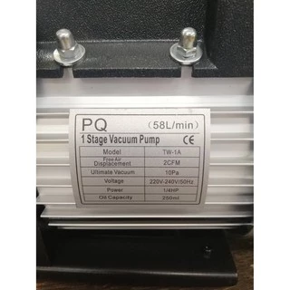 แวคคั่มแอร์ เครื่องแวคคั่ม (ปั้มสูญญากาศแอร์) ยี่ห้อ PQ รุ่น PQ-1A 58 ลิตร/นาที โฉมใหม่ คุณภาพดีกว่าเดิม ราคาโปร