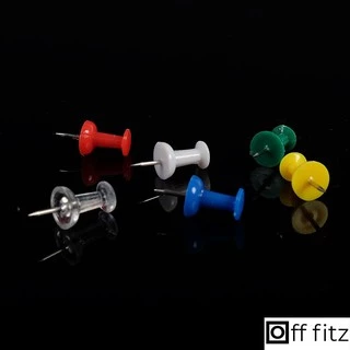 Off Fitz หมุดปัก หมุดติดบอร์ด หมุดพลาสติก(50ตัว/กล่อง)หมุดติดกระดาษ หมุดอเนกประสงค์ หมุดติดรูป